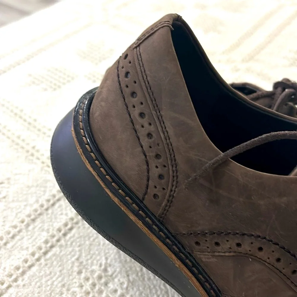 ECCO‎ Men's Lhasa Brogue Tie Oxford Leather Dress Shoes NWOB Size 9